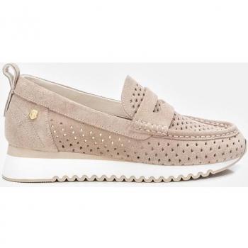 Mocasines de Piel 161346 beige Carmela - Elegantes zapatos planos de mujer confeccionados en piel y suela de goma