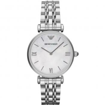 Reloj de Mujer Emporio Armani AR1682 Analógico de Cuarzo con Pulsera de Acero Inoxidable en Plata y Rosa