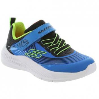 SKECHERS Microspec Advance Lightweight Blue Velcro Sneakers for Boys - Size 24