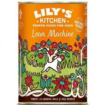 Lata de Comida Húmeda para Perros Lily's Kitchen Magra de Pavo con Calabaza 400g (Paquete de 6)
