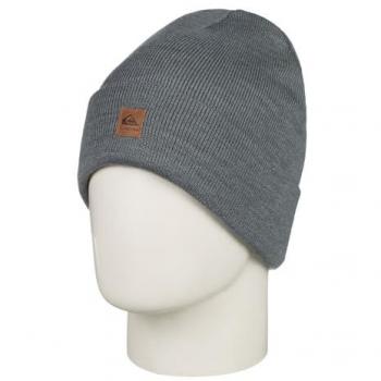 Gorro Quiksilver Brigade gris claro para hombre, tipo beanie, color Heather Grey, estándar