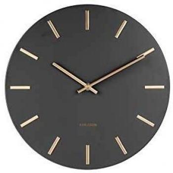 Reloj de pared moderno de metal 30 cm azul oscuro