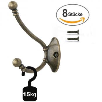Ganchos percheros negro Bosdontek 8 Piezas Armario Estilo Retro para Colgar Ropa Abrigo Perchero Pared de Cocina Colgadores de Puerta Organizador