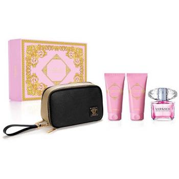 Versace Bright Crystal Eau de Toilette Gift Set with Body Lotion, Shower Gel, and Cosmetic Bag