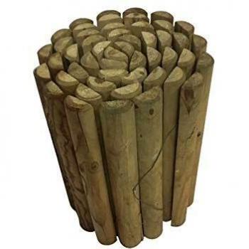 Losa Bordes de Jardín Roll 200x40 cm - Estilo Natural en Madera de Pino