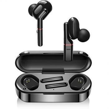 Auriculares Bluetooth, LESHI Auriculares inalámbricos Bluetooth 5.0 Sonido Estéreo Auricular Mini Twins In-Ear Auriculares Micrófono Anti-Sudor Reducción de Ruido para iOS Android Smartphones