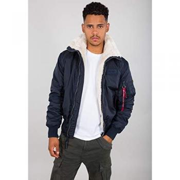 Alpha Industries Men's B15-3 TT Bomber Jacket, Stand Collar, Rep. Blue, Size XL