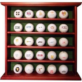 LONGRIDGE Golfbälle Schaukasten aus Holz Estantería de Madera para 25 Pelotas de Golf, Unisex, marrón, One Size