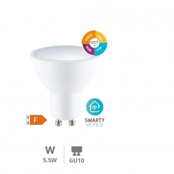 Lámpara LED Dicroica Inteligente 5.5W GU10 RGB + CTT Regulable Gsc Evolution