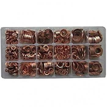 Estuche de Arandelas 18 Cobre - 900 Piezas