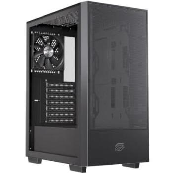 Caja de PC Einarex Pulse P100 Core ATX Negra con Panel de Vidrio Templado, Soporte para 6 Ventiladores y Refrigeración Líquida hasta 360mm