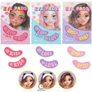 Parches para ojos impresos Beauty and Me TOPModel, surtido de diseños variados, ideales para el cuidado y la hidratación del área ocular
