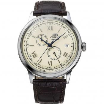 Orient Classic Bambino Version 8 Leather Strap Beige Dial Automatic RA-AK0702Y Men's Watch