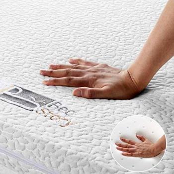 BedStory Topper Viscoelastico 90x190x6cm Viscoelástica Original y Espuma Original Anti-ácaros y Transpirable Sobrecolchón con Funda Desmontable y Lavable