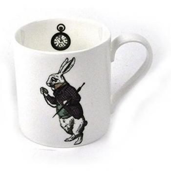 Alice In Wonderland Fine Porcelain White Rabbit Mug - 'Oh My Ears and Whiskers'