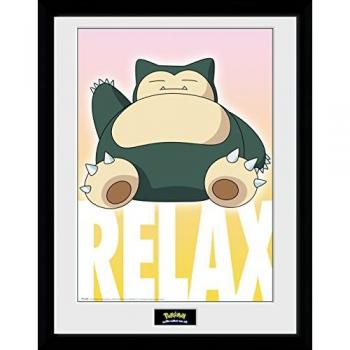 Impresión enmarcada Coleccionista Pokémon - Charmander y Snorlax, 30 x 40 cm, Multi-color