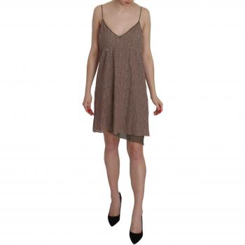 Cotton Green Spaghetti Strap A-line Mini Dress