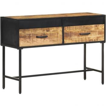 Mesa consola de madera rugosa de mango 110x35x75 cm