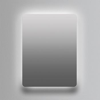 Espejo de baño rectangular Ledimex Dinamarca con retroiluminación LED luz fría fija 70x80 cm y canto redondeado