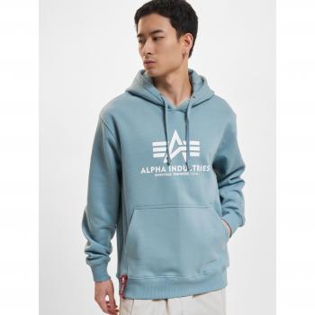 Alpha Industries Basic Hoodie Grey/Blue for Men