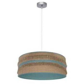 Colgante Natalia 1xe27 Niquel/saco-turquesa Regx50x50 Cm