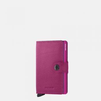 Miniwallet Crisple Fucsia RFID Piel para Tarjetas