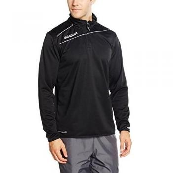 uhlsport Stream 3.0 Chándal con Cremallera 1/4, Hombre, Negro/Blanco, L