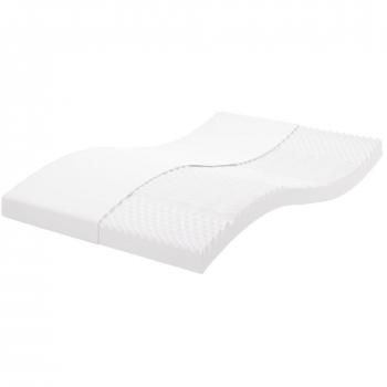 Colchón de espuma blanca 140x190 cm 7 zonas dureza 20 ILD