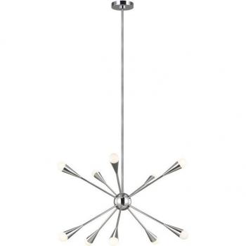Candelabro Araña de Luces Jax Níquel Pulido 42,9 Cm G9
