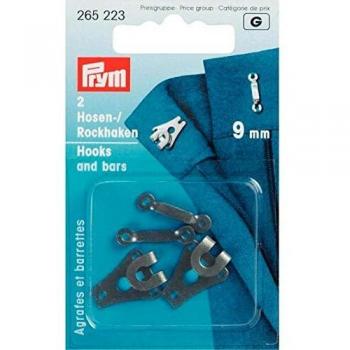 Prym Manos, Plastic, Negro, Maulbreite 9 mm, Schwarz, 2 Stück, 2