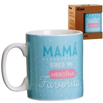 LAMA Mug XXL Mama Heroína, Cerámica, Blanco, 13x10x12 cm