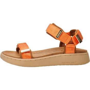 Woden Line Adjustable Strap Comfort Sandals for Women - Orange - Size 7 US (37 EU)