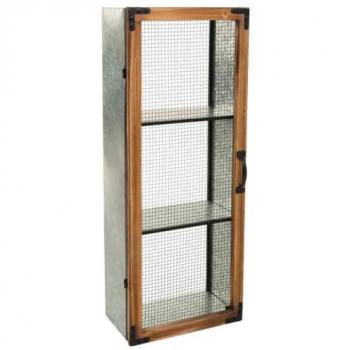 Estantería de Madera y Metal Gris Funcional y Decorativa 35.5x20x91 cm