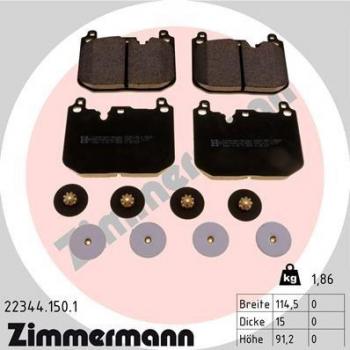 Pastillas de freno ZIMMERMANN 22344.150.1