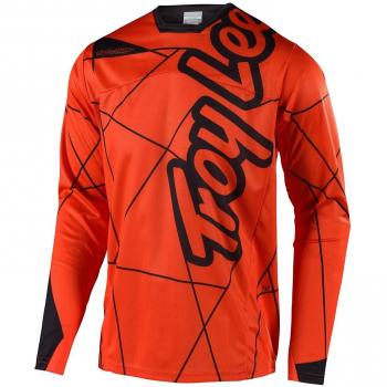 Troy Lee Designs Jersey De Manga Larga MTB Niño 2018 Sprint Metric Anaranjado-Ne