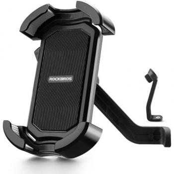 Soporte para teléfono de moto Rockbros 25210032005 - Negro, Montaje en espejo, Soporte para smartphone
