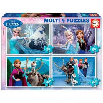 Frozen Multi-Puzzle Set 50/80/100/150 Piezas