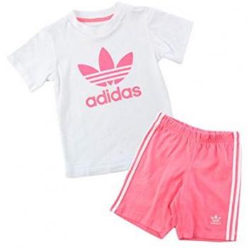 Adidas I Short tee Set - Conjunto Deportivo, Bebé, Blanco