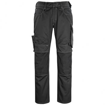 Pantalones de Trabajo Mascot Erlangen con Bolsillos para Rodilleras, Color Negro/Gris Oscuro, Talla C43