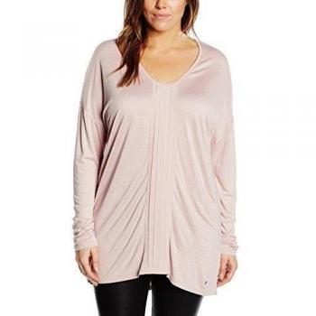 Triangle by s.Oliver im Materialmix-Camiseta de manga larga  Mujer    Rosa