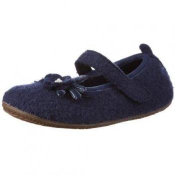 Living Kitzbühel Ballerrina Blume & Perle - Zapatillas de casa de lana niña, Nightshadow 585, 27