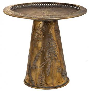 Mesa Auxiliar de Metal Dorado 52x48 cm - Estilo Elegante y Moderno
