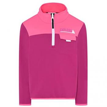 Forro polar LEGO Wear Lwsaipal 701 rosa oscuro infantil - 146, sudadera con media cremallera, modelo para niñas
