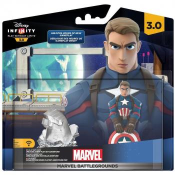 Disney Infinity 3.0: Set de Juego Marvel Battlegrounds con Figura del Capitán América