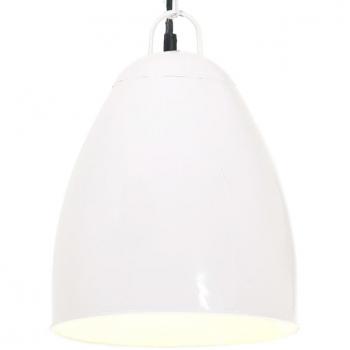 Lámpara colgante industrial redonda 25 W blanca 32 cm E27