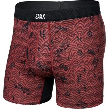Bóxer Saxx Droptemp Cooling Mesh Hot Shot Rojo Negro S