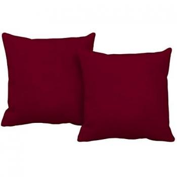 Italian Bed Linen Più Bello Fundas de Cojín, Poliéster, Burdeos, 30 x 50 cm, 2 Unidades
