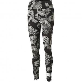 Mallas Deportivas de Mujer Puma Frozen Flower Negro