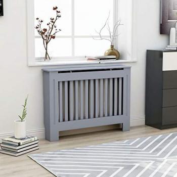 vidaXL Radiator Cover Anthracite 112x19x81.5 cm MDF