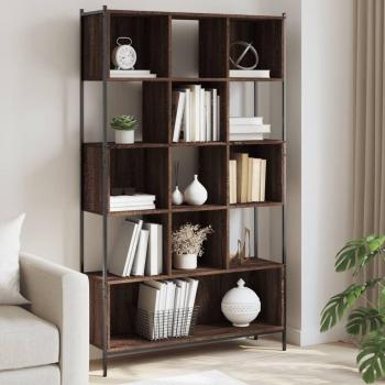 Estantería de madera de ingeniería 102x28x172 cm en colores Negro, Roble Sonoma y Roble ahumado - Mueble de almacenaje para oficina, estudio y dormitorio